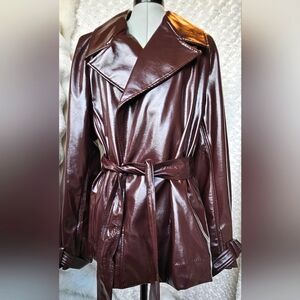 Worthington Women's Faux lether Jacket color Brown Size XL